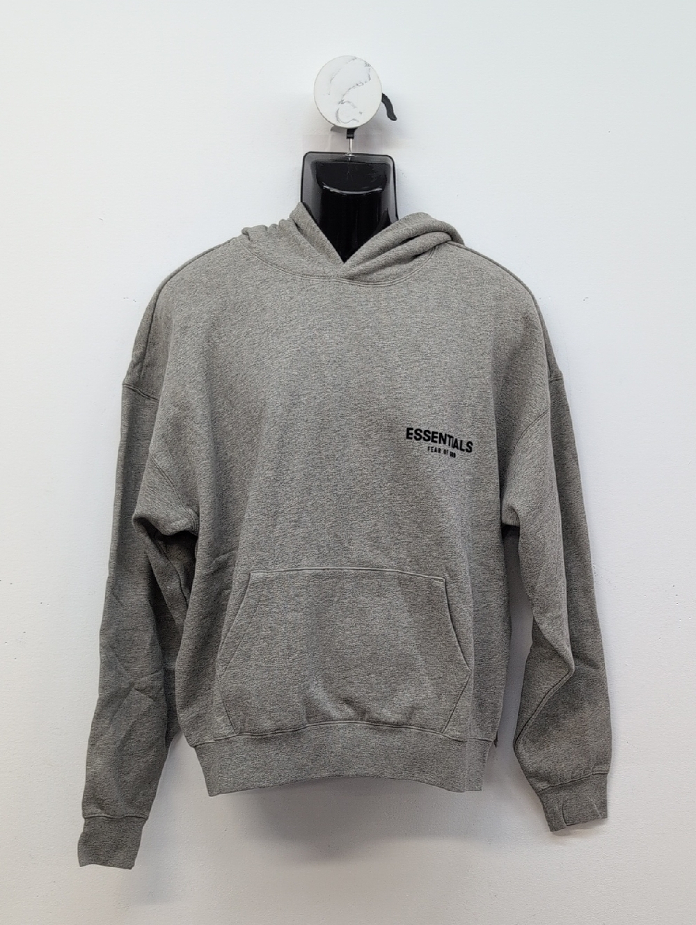 Fear Of God Essentials Long Sleeves Men's Pull On Hoodie Medium Dark Oatmeal